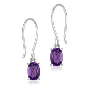 Amethyst Wire Dangling Earrings GWER83355-0