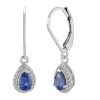 Tanzanite Earrings with Cubic Ziriconia GWTZE84056-0