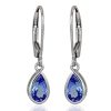 Tanzanite dangling lever back earrings GWTZE84362-0