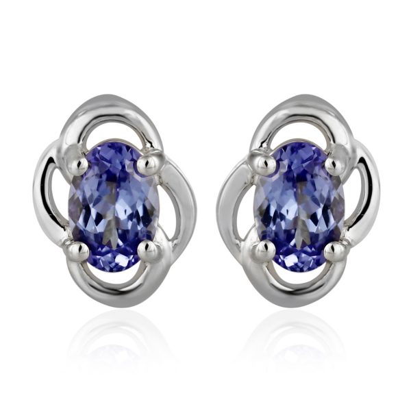 Tanzanite white gold earrings GWTZE84353-0