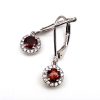 Red garnet dangling earrings with cubic zirconia GWER84058-2120