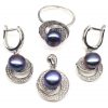 Pearl silver jewelry set GWSET001-0