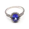 Tanzanite and cubic zirconia ring GWR84073-1715