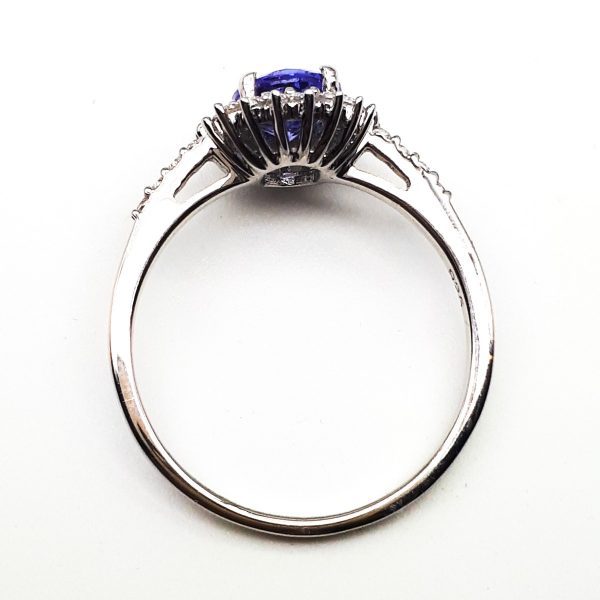 Tanzanite and cubic zirconia ring GWR84073-1716