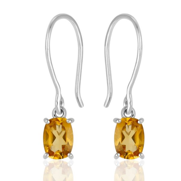 Citrine dangling earrings GWER83354-0