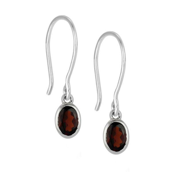 Red Garnet dangling Earrings GWER83377-28