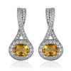 Citrine and white cubic zirconia earrings GWER83430-0