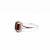 Red Garnet surrounded with White Cubic Zirconia ring GWR84081-2032