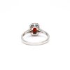 Red Garnet surrounded with White Cubic Zirconia ring GWR84081-2033