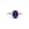 Tanzanite and cubic zirconia ring GWTZR84082-0