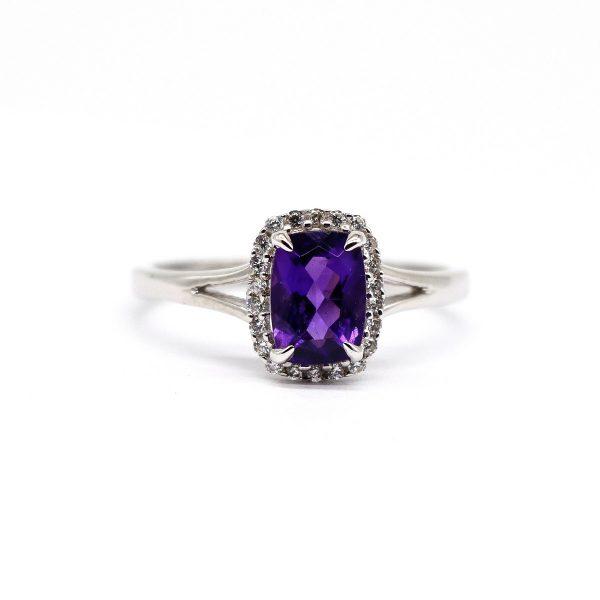 Tanzanite and cubic zirconia ring GWTZR84082-0