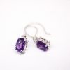 Amethyst Wire Dangling Earrings GWER83355-989