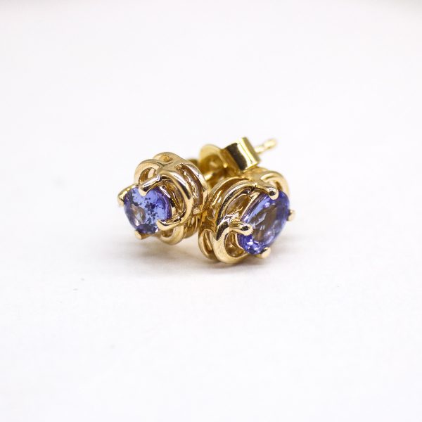 Tanzanite yellow gold earrings GWTZ84354-1145