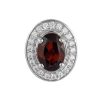 Red garnet slide pendant with Cubic Zironia GWP84064-0