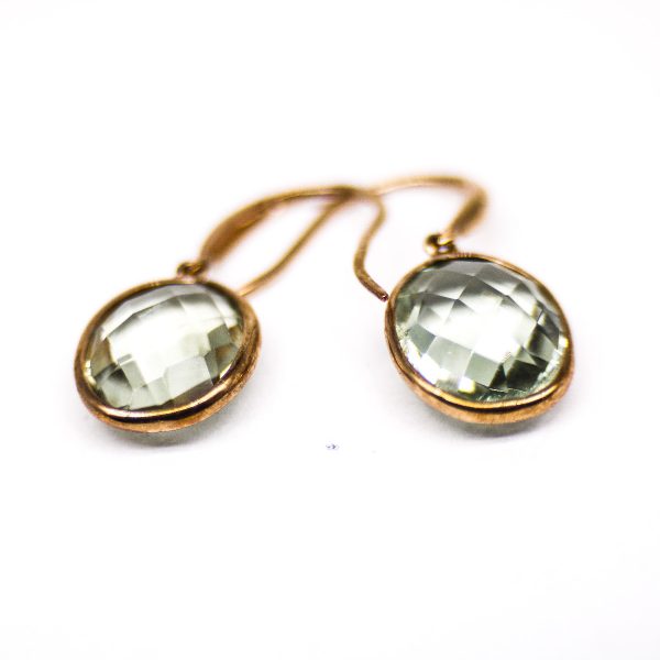 Green Amethyst rose gold earrings GWERCR17-998