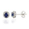 Sterling silver blue sapphire and white topaz earrings GWER86873-0