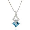 Blue Topaz and Cubic Zirconia Pendant GWP88513-0