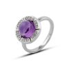 Sterling silver amethyst ring GWR88659 -0