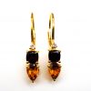 Citrine and garnet dangling earrings GWER88527-2127