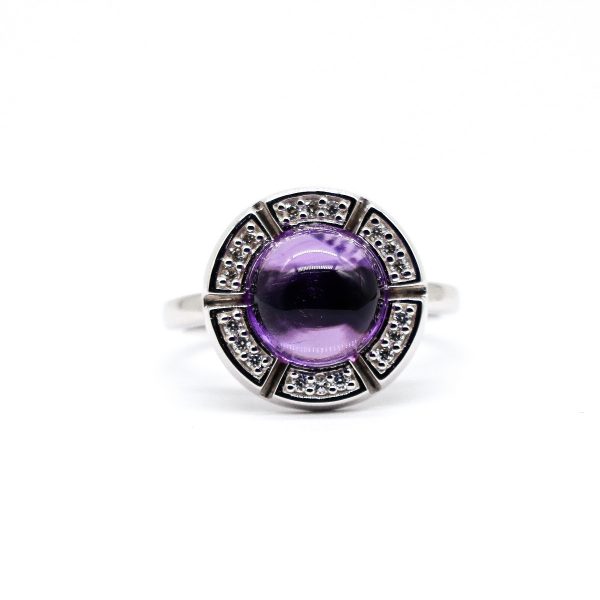 Sterling silver amethyst ring GWR88659 -2092