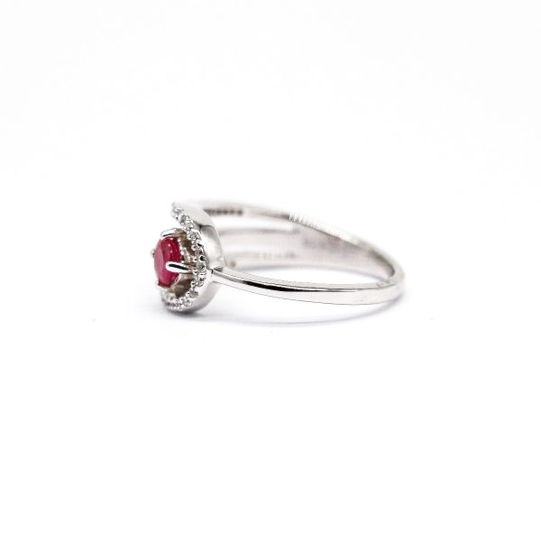 Ruby, Size N, Cubic Zirconia, Sterling Silver Ring, outlet Ruby Anniversary