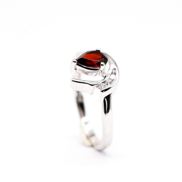 Red garnet and Cubic Zirconia ring GWR86373-2083