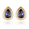 Tanzanite Yellow gold studs GWTZE84344-0