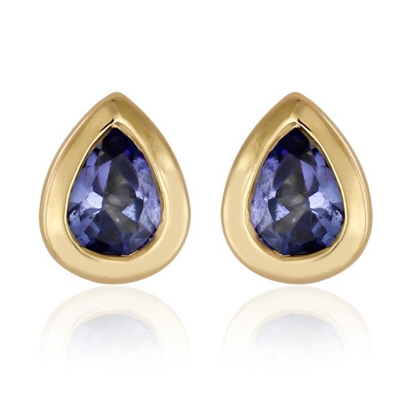 Tanzanite Yellow gold studs GWTZE84344-0