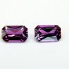 Purple Garnet Octagon radiant cut pairs-0