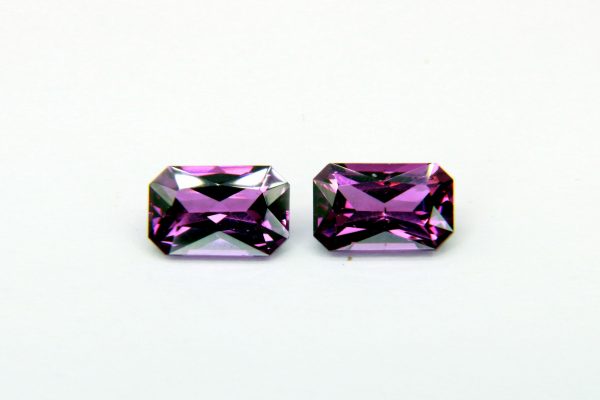 Purple Garnet Octagon radiant cut pairs-534