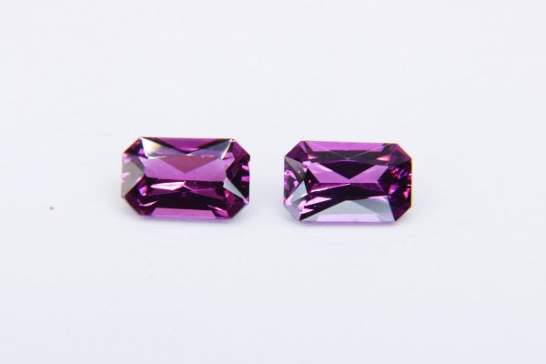 Purple Garnet Octagon radiant cut pairs-535