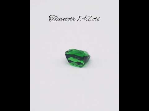 Tsavorite garnet 1.42 cushion-968