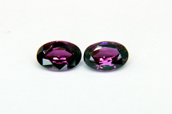 Purple Garnet Pair Oval 3.99 cts 9x7mm-0