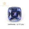 Blue Sapphire Cushion Cut 2.77 cts -0