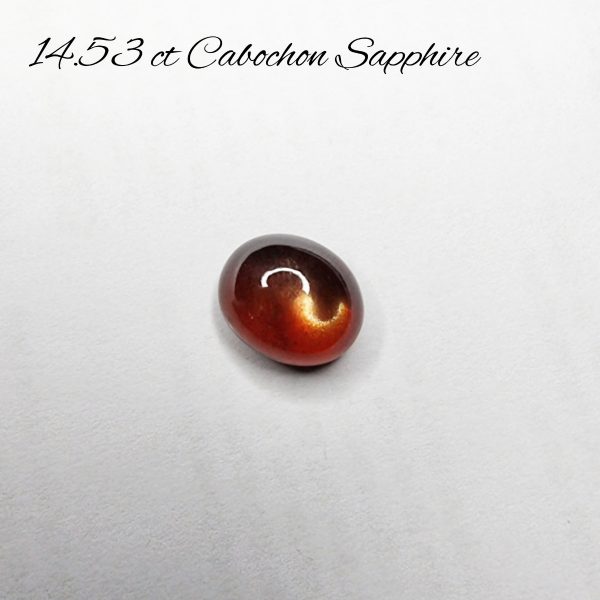 Cabochon Orange Brownish Phenomena Sapphire 14.53 Cts sapp 0038-2162