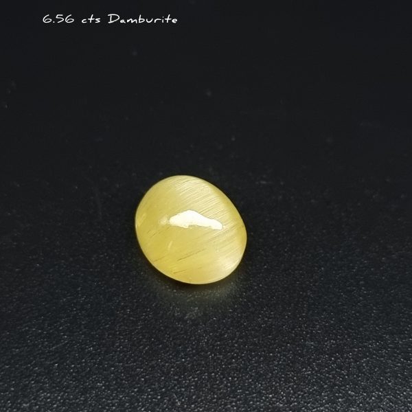 6.56 cts Egg Yellow Catseye Damburite-2476